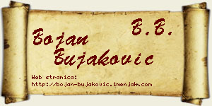 Bojan Bujaković vizit kartica